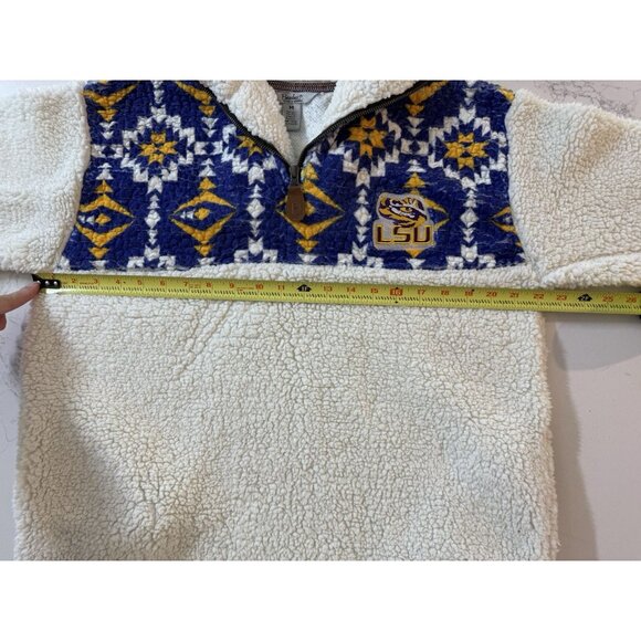 LSU Tigers Fleece Pullover Women’s Medium Press Box 1/4 Zip College University - Picture 8 of 12